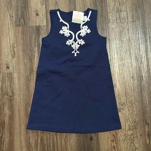 Janie and Jack- Girls Size 5- Navy blue and White